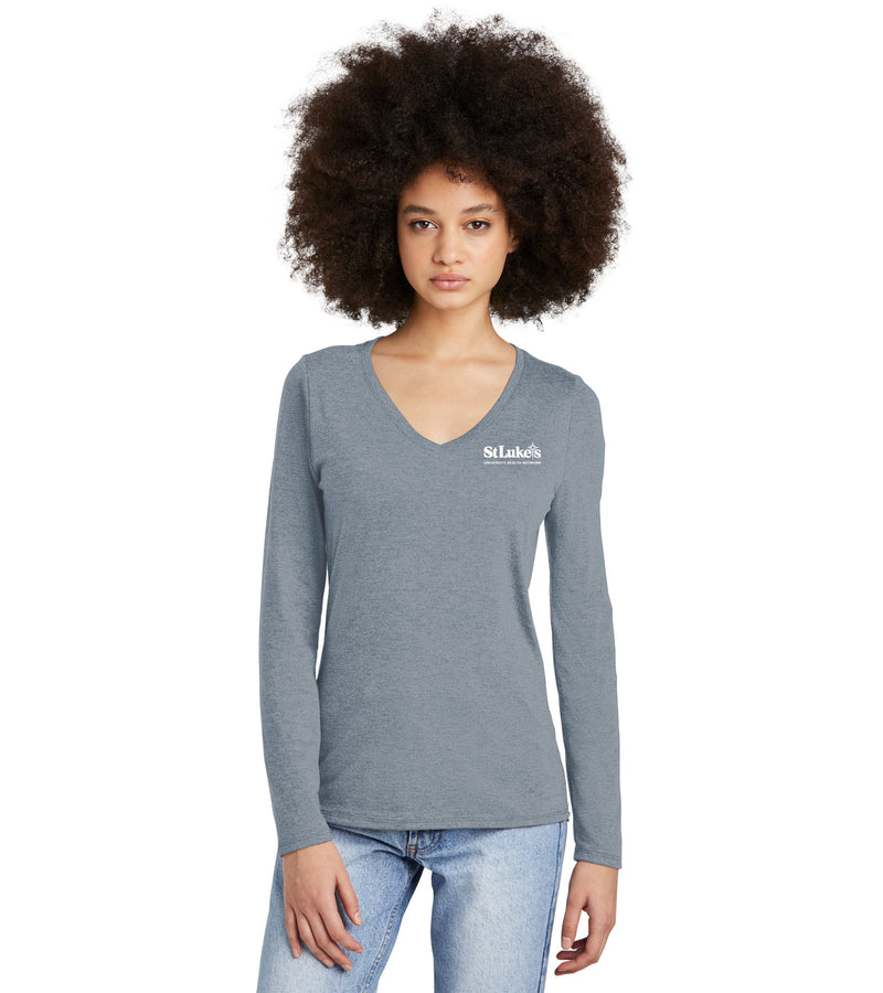 District Women’s Perfect Tri Long Sleeve V-Neck Tee - DT135 - Miners