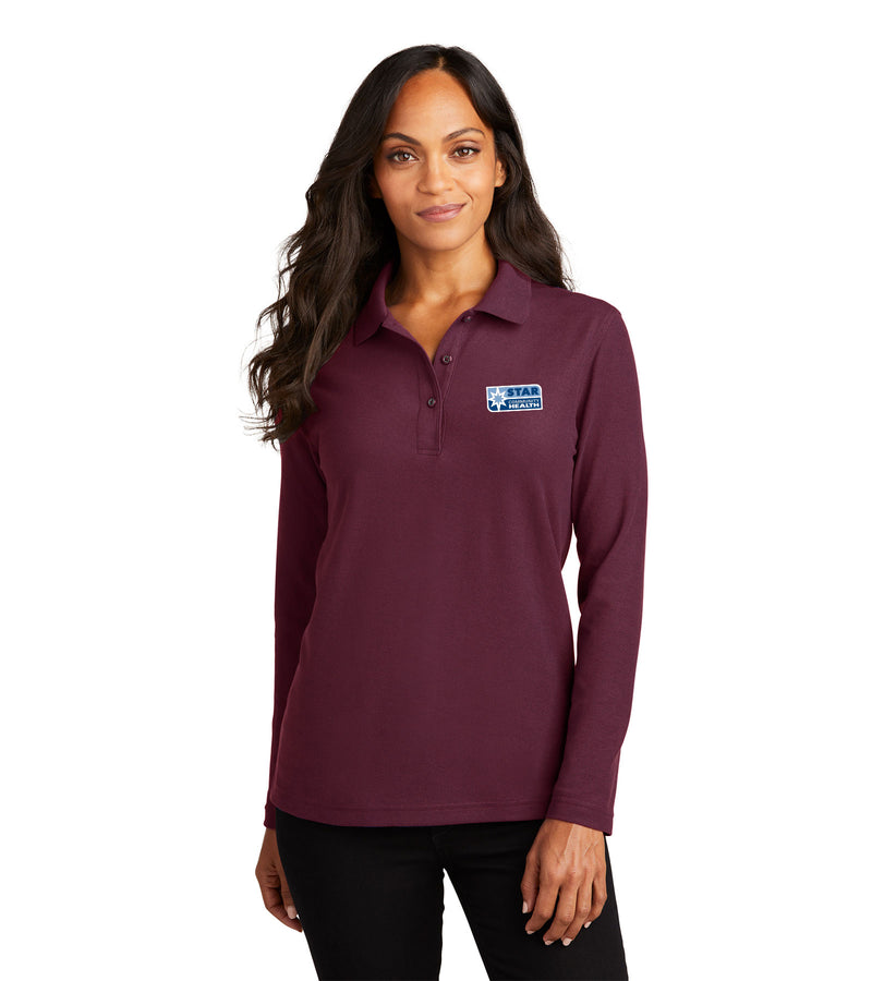 Port Authority® Women's Silk Touch™ Long Sleeve Polo - L500LS