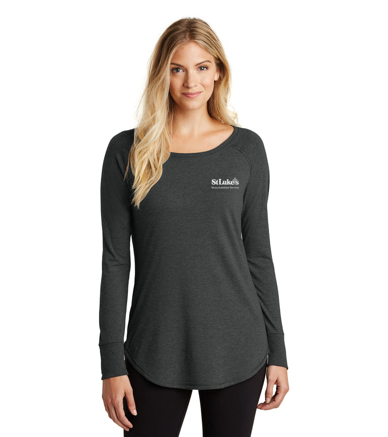Casual Ladies District Perfect Tri Long Sleeve Tee - DT132L - MOCSP