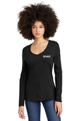 District Women’s Perfect Tri Long Sleeve V-Neck Tee - DT135 - SLA