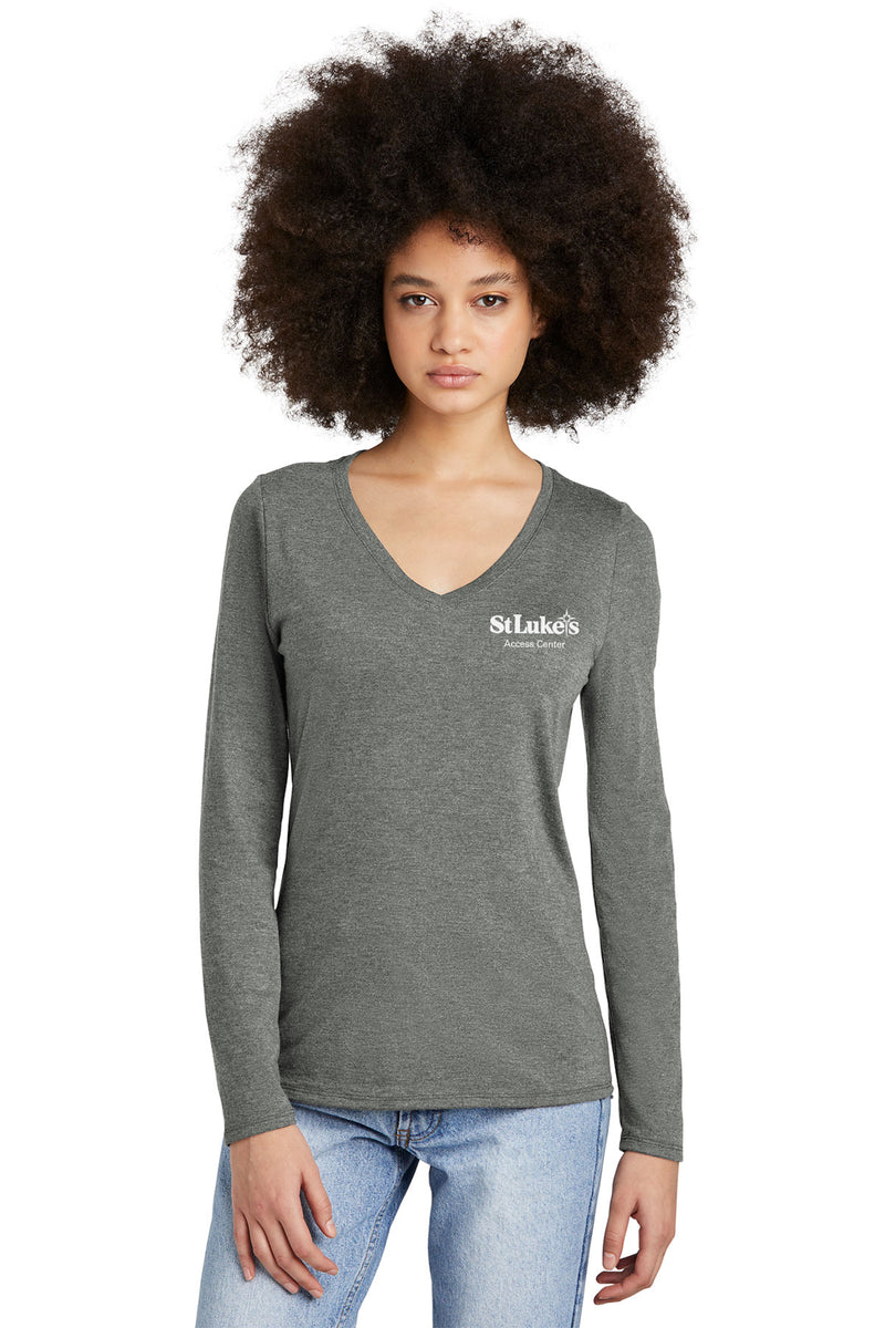 District Women’s Perfect Tri Long Sleeve V-Neck Tee - DT135 - Access Center