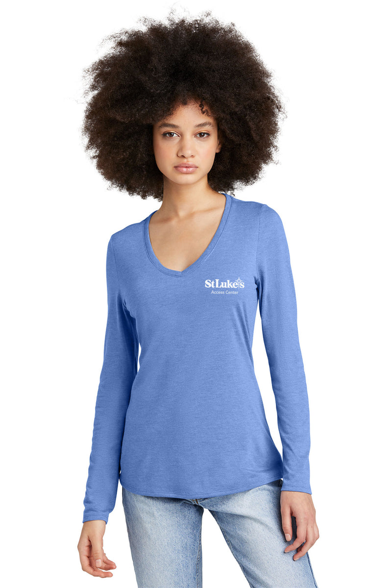 District Women’s Perfect Tri Long Sleeve V-Neck Tee - DT135 - Access Center