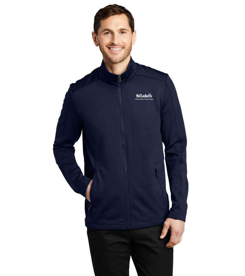 Men's Port Authority® Grid Fleece Jacket - F239 - IT