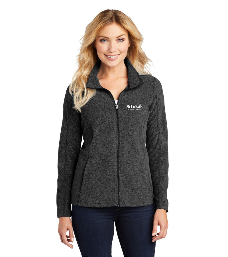 Port Authority® Ladies Heather Microfleece Full-Zip Jacket - L235 - CC