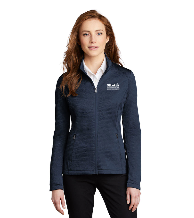 Ladies Port Authority Diamond Heather Fleece Full-Zip Jacket - L249 - SONA