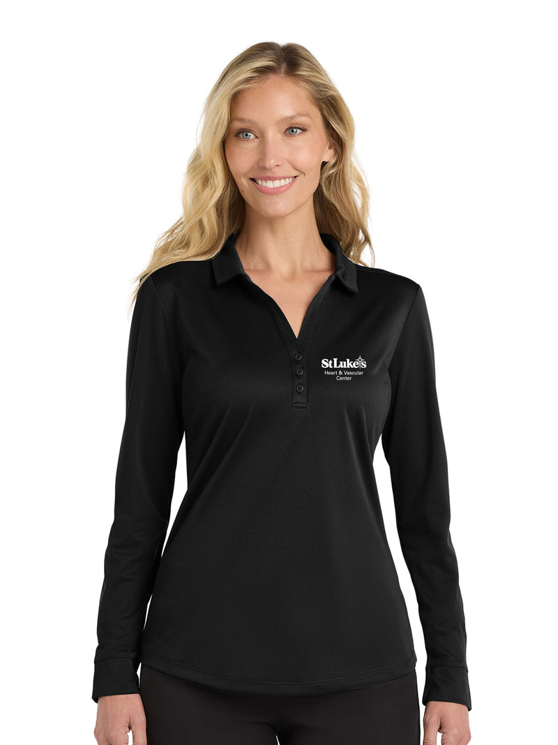 Port Authority Women's Silk Touch Performance Long Sleeve Polo - L540LS - Cardiovascular