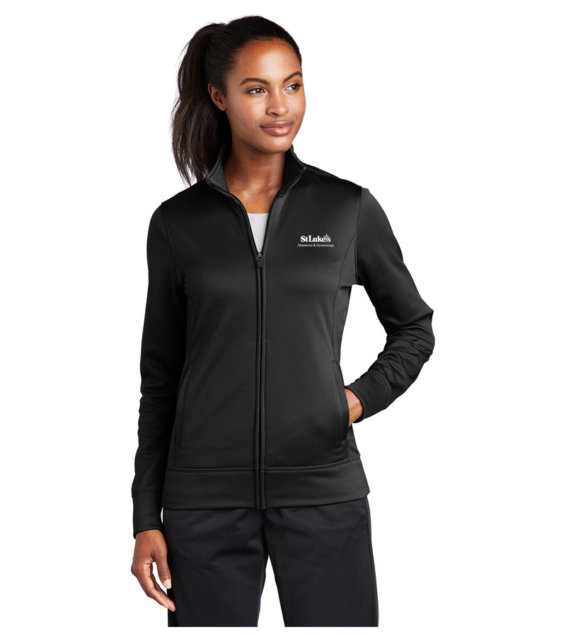 Ladies Sport-Tek Sport-Wick Fleece Full-Zip Jacket - LST241- OB/GYN