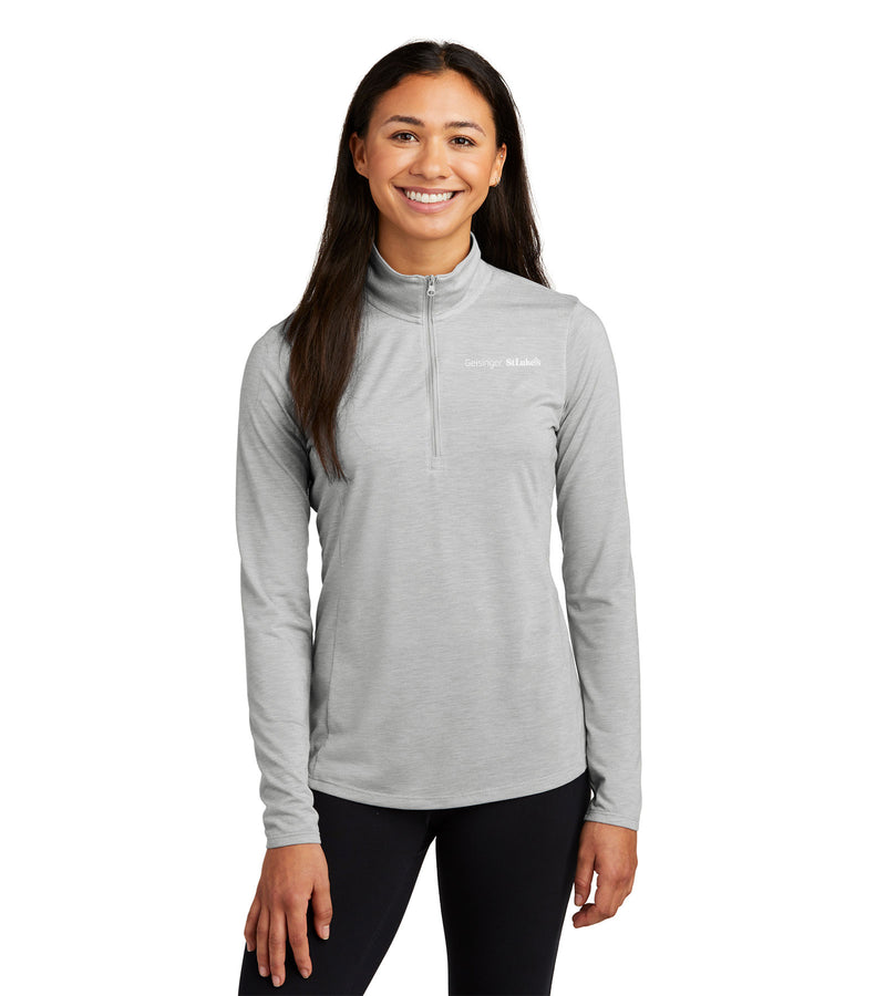 Ladies Sport-Tek PosiCharge Tri-Blend Wicking 1/4-Zip Pullover - LST407 - GSL