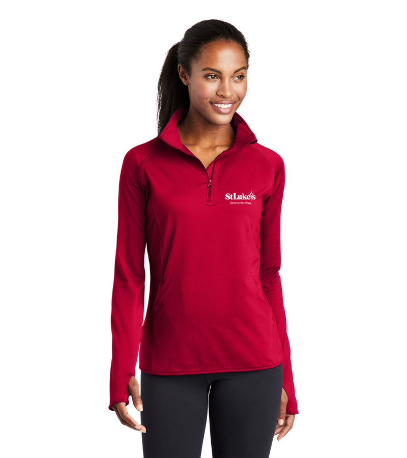 Sport-Tek Women's Sport-Wick® Stretch 1/4-Zip Pullover - LST850 - CRG