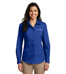 Port Authority Ladies Long Sleeve Carefree Poplin Shirt - LW100