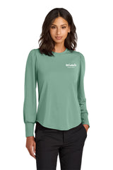 Mercer+Mettle Women’s Stretch Jersey Long Sleeve Blouson Top - MM1019 - Access Center