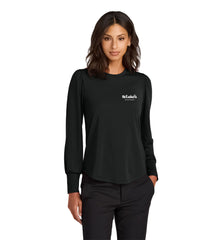 Mercer+Mettle Women’s Stretch Jersey Long Sleeve Blouson Top - MM1019 - Specialty