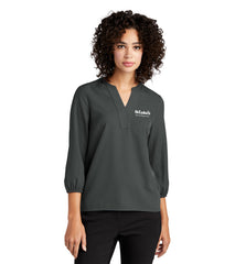 Mercer+Mettle® Women's Stretch Crepe 3/4-Sleeve Blouse - MM2011 - HR
