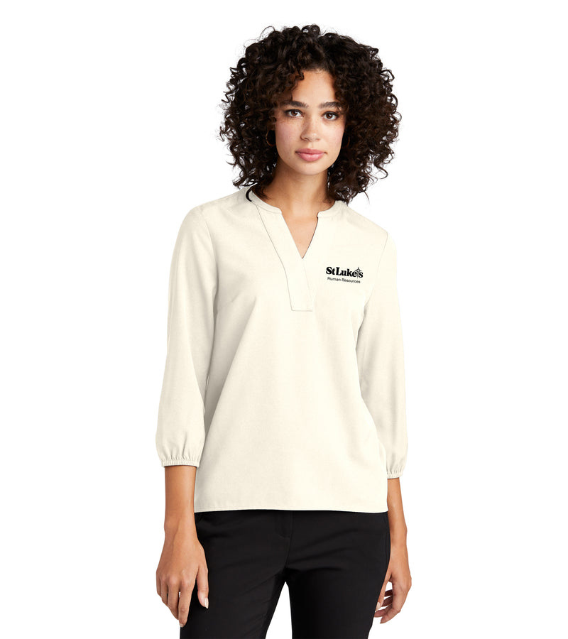 Mercer+Mettle® Women's Stretch Crepe 3/4-Sleeve Blouse - MM2011 - HR