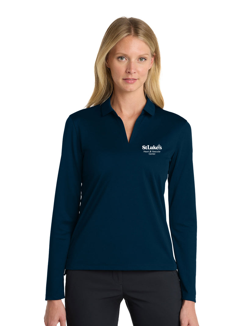 Nike Women's Dri-FIT Micro Pique 2.0 Long Sleeve Polo - NKDC2105 - Cardiovascular