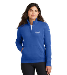 Ladies Nike Club Fleece Sleeve Swoosh 1/2-Zip - NKDX6720 - Allentown ED