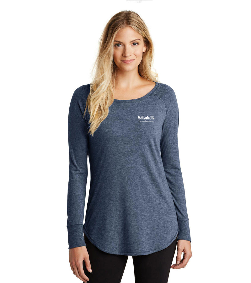 Casual Ladies District Perfect Tri Long Sleeve Tee - DT132L - HR