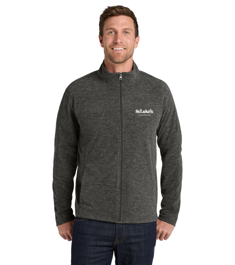 Men's Port Authority® Heather Microfleece Full-Zip Jacket - F235 - CRG