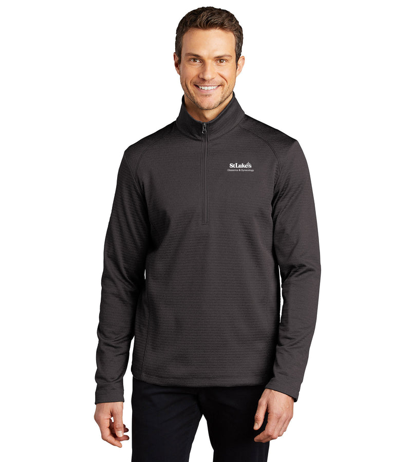 Men's Port Authority ® Diamond Heather Fleece 1/4-Zip Pullover - F248 - OB/GYN