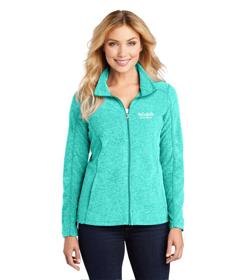 Port Authority® Ladies Heather Microfleece Full-Zip Jacket - L235 - CareNow