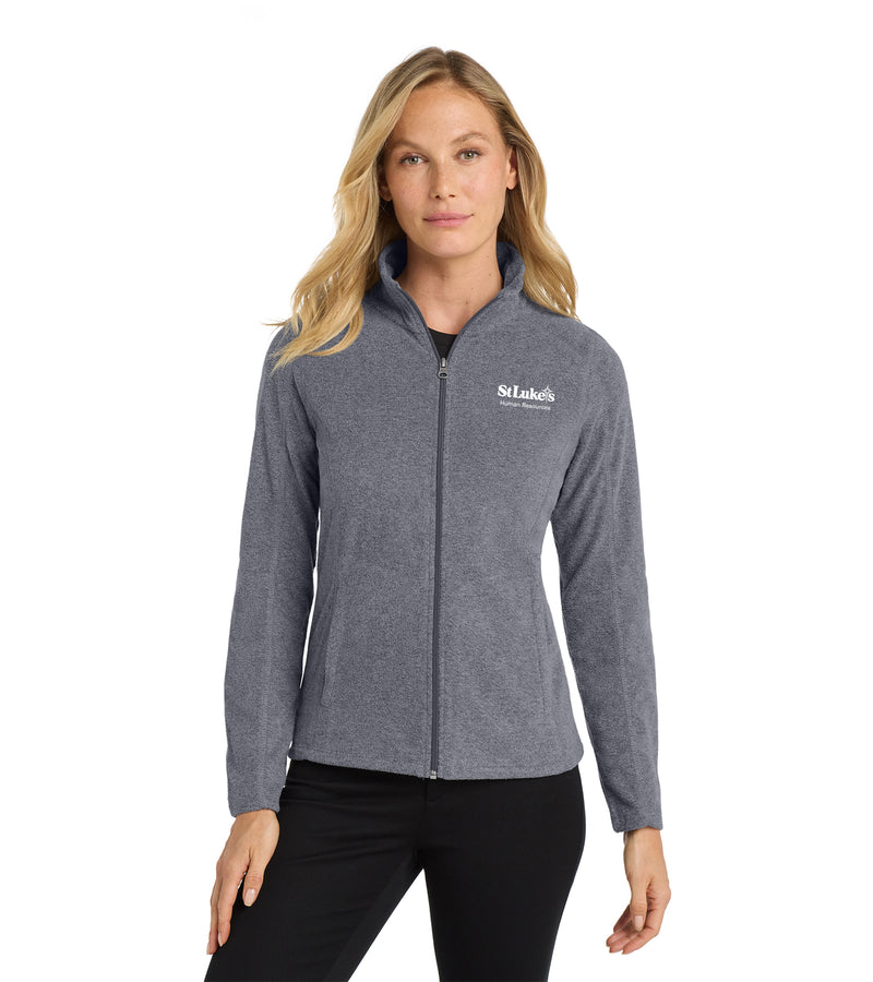 Port Authority® Women's Heather Microfleece Full-Zip Jacket - L235 - HR