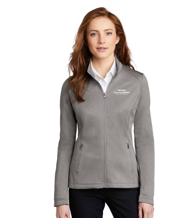 Ladies Port Authority Diamond Heather Fleece Full-Zip Jacket - L249 - Penn