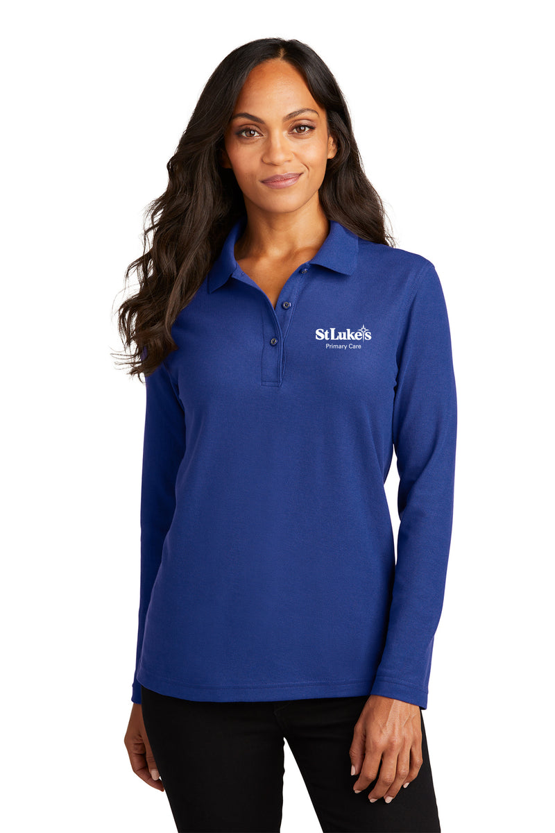 Port Authority® Women's Silk Touch™ Long Sleeve Polo - L500LS - Primary