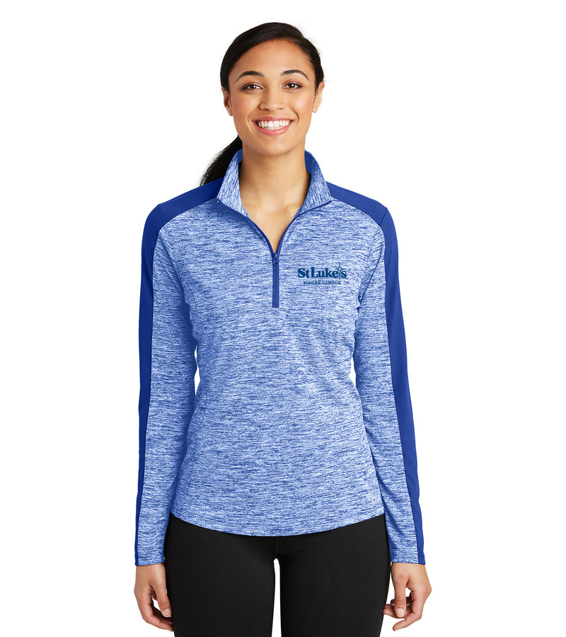 Sport-Tek Women's PosiCharge Electric Heather Colorblock 1/4-Zip Pullover - LST397 - Miners