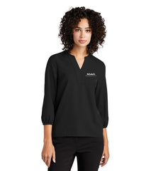 Mercer+Mettle® Women's Stretch Crepe 3/4-Sleeve Blouse - MM2011 - WeightM