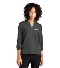 Mercer+Mettle® Women's Stretch Crepe 3/4-Sleeve Blouse - MM2011 - WeightM