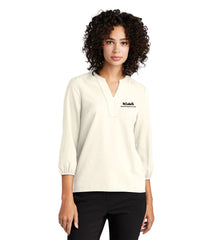 Mercer+Mettle® Women's Stretch Crepe 3/4-Sleeve Blouse - MM2011 - WeightM