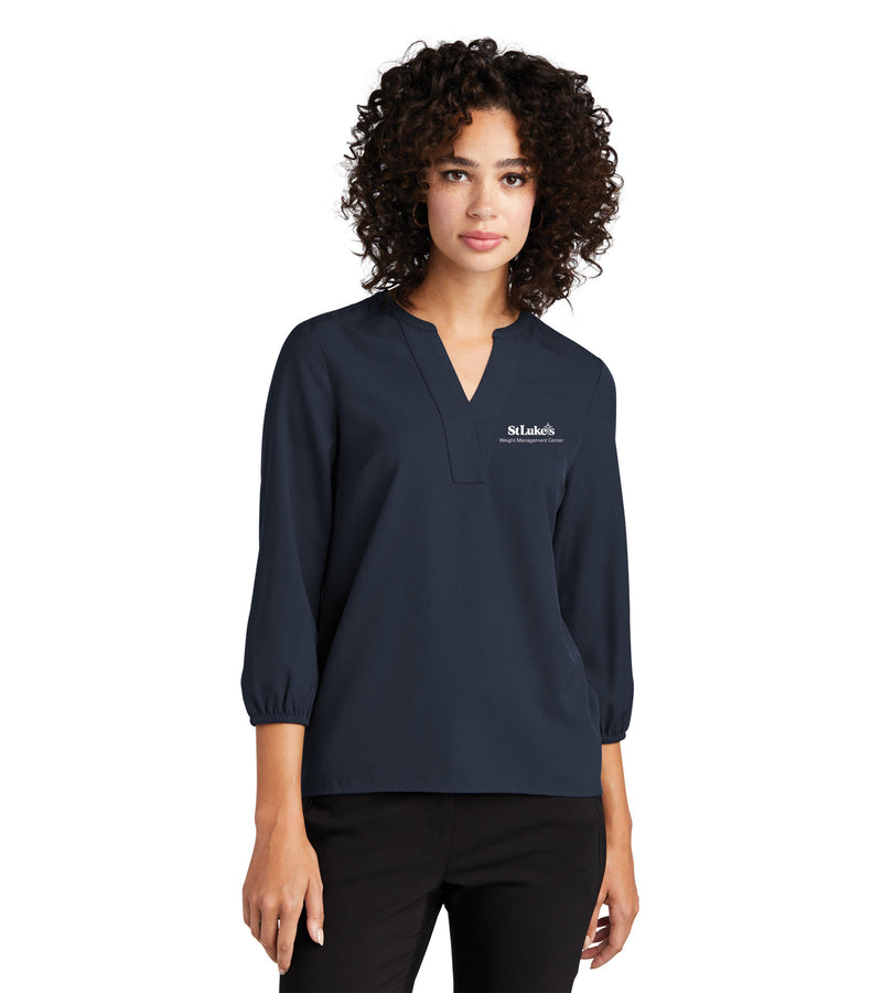 Mercer+Mettle® Women's Stretch Crepe 3/4-Sleeve Blouse - MM2011 - WeightM