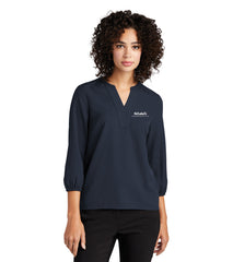 Mercer+Mettle® Women's Stretch Crepe 3/4-Sleeve Blouse - MM2011 - WeightM