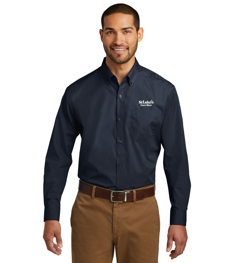 Port Authority Long Sleeve Carefree Poplin Shirt - W100 - CareNow