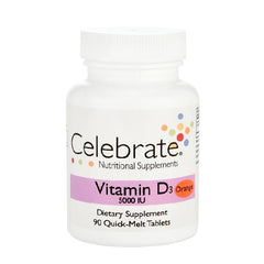 Celebrate Vitamin D3 5000IU Quickmelt Tablets 90ct
