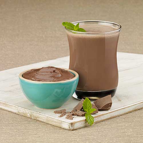 Chocolate Mint Pudding and Shake
