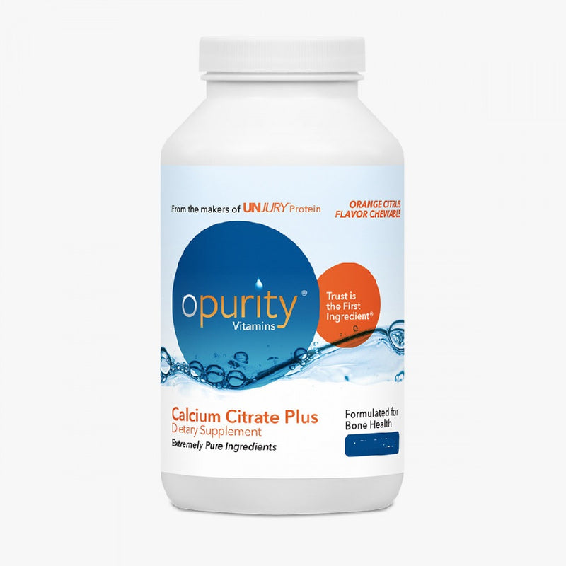 Opurity Calcium Citrate Plus Chewable Orange Citrus Flavor 124ct